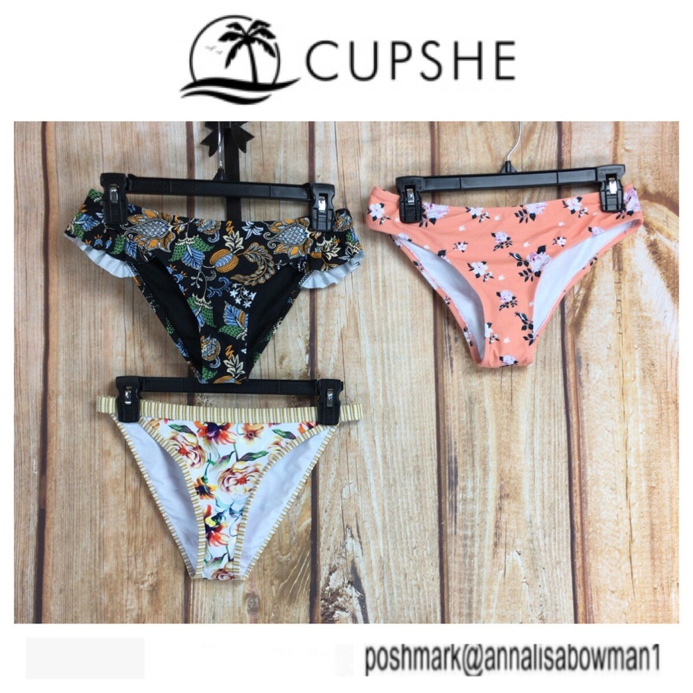 💸NWT CUPSHE trio set of bikini bottoms size Small
